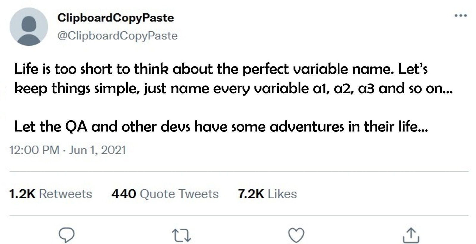 The Lazy Developer's Guide To Variable Naming