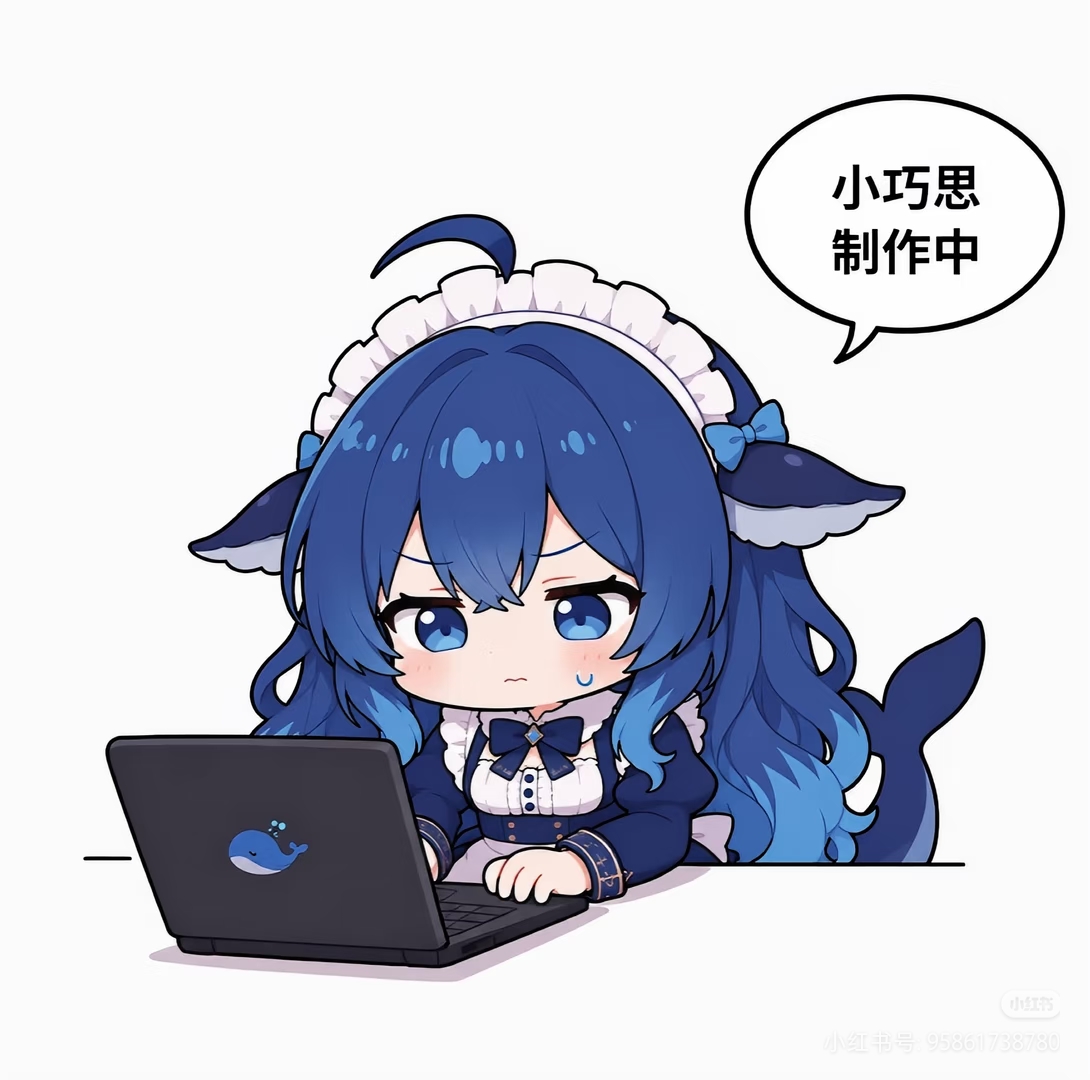 grumpily typing on a whale-logo laptop: 'Crafting my little surprises...' unrequested creative flourishes in progress meme