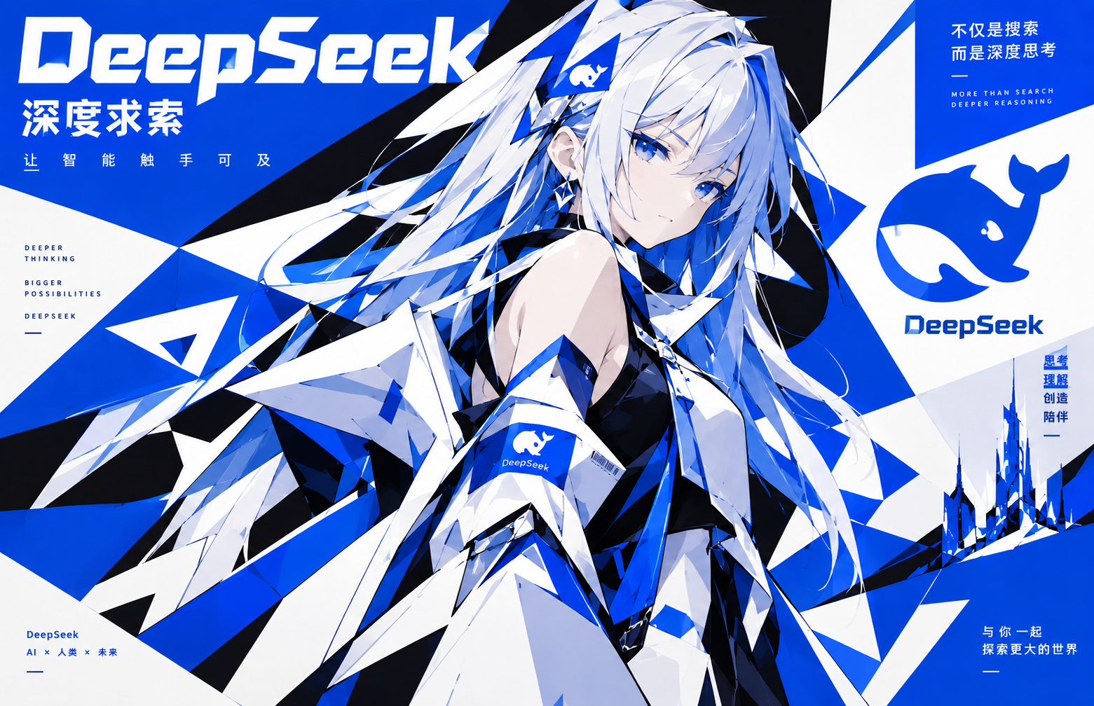 构成主义 DeepSeek 海报