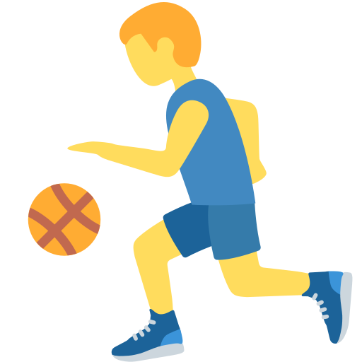 Man bouncing ball