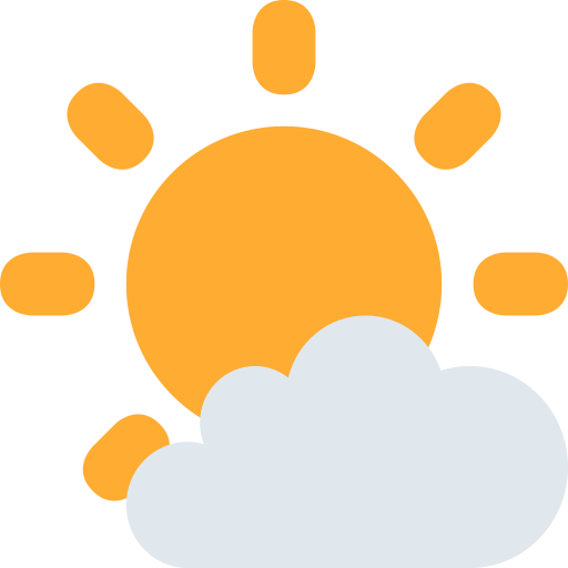 Sun behind small cloud