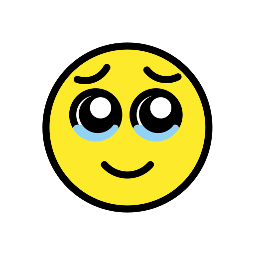 Face holding back tears