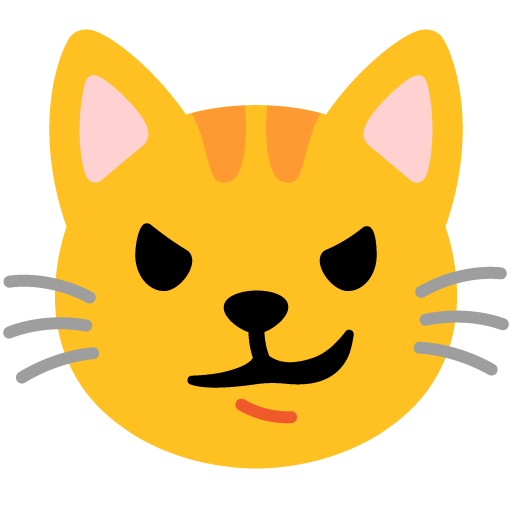 Cat with wry smile