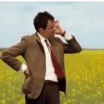 mr bean waiting GIF Template