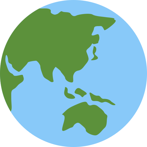 Globe showing Asia-Australia