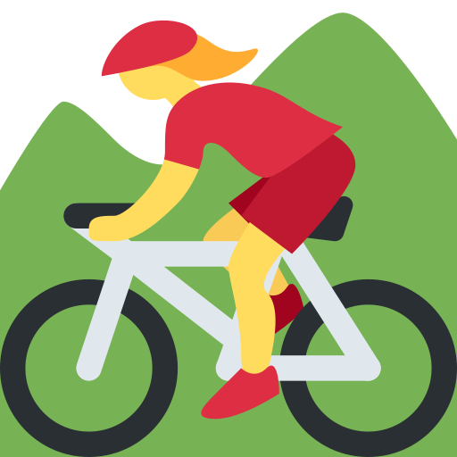 Woman mountain biking
