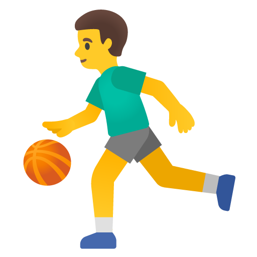 Man bouncing ball