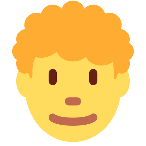 Man: curly hair