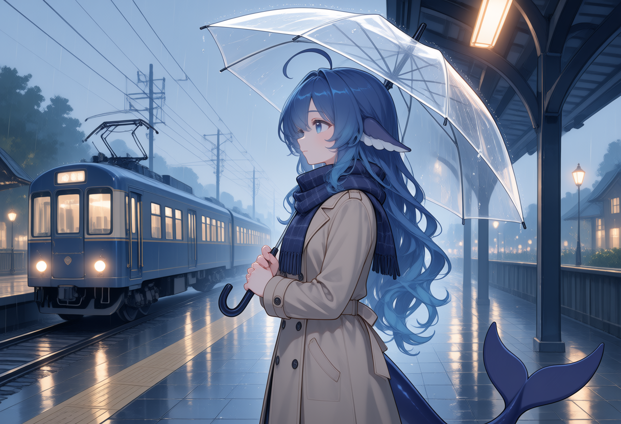 雨天的站台