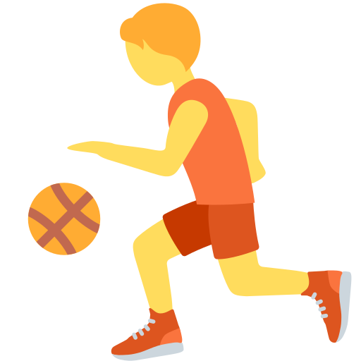 Person bouncing ball