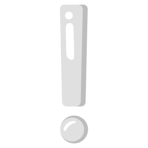 White exclamation mark