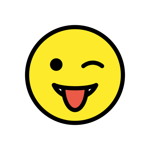 Winking face with tongue