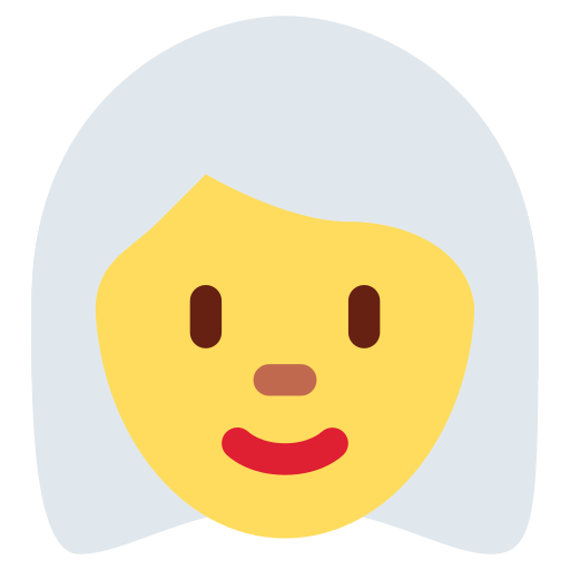 Woman: white hair
