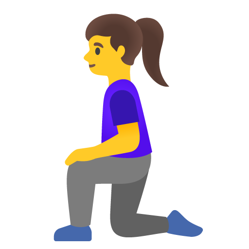 Woman kneeling