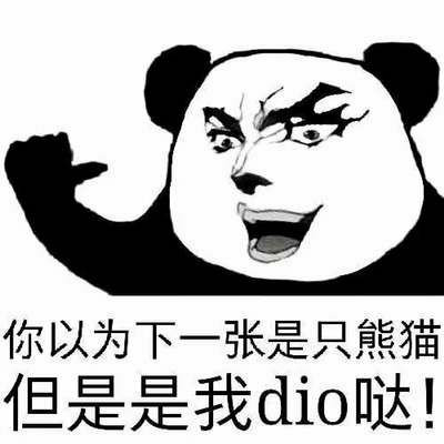 你以为下一张是只熊猫,但是是我dio哒