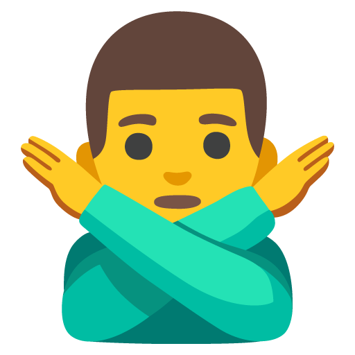 Man gesturing NO