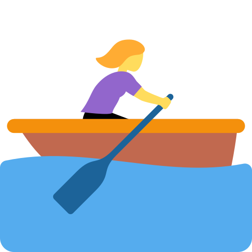 Woman rowing boat
