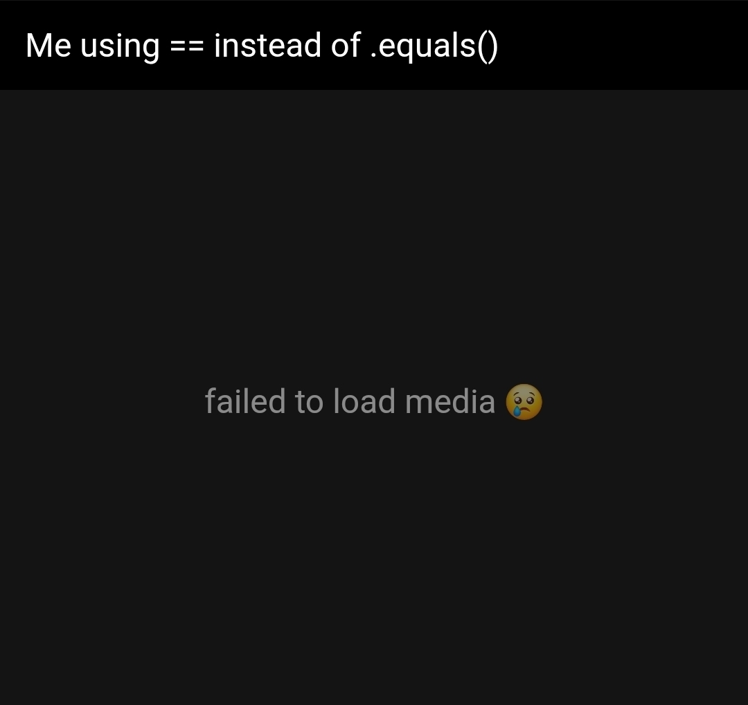 The Perfect Equality Failure