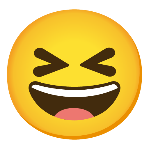 Grinning squinting face