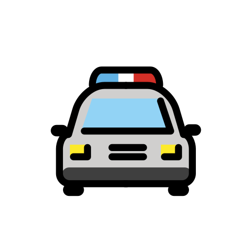 Oncoming police car
