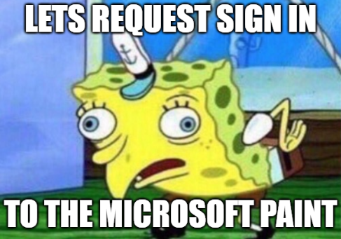 Love Living In A Timeline Where MS Paint Has A Login Screen. What Went Wrong With Microsoft?