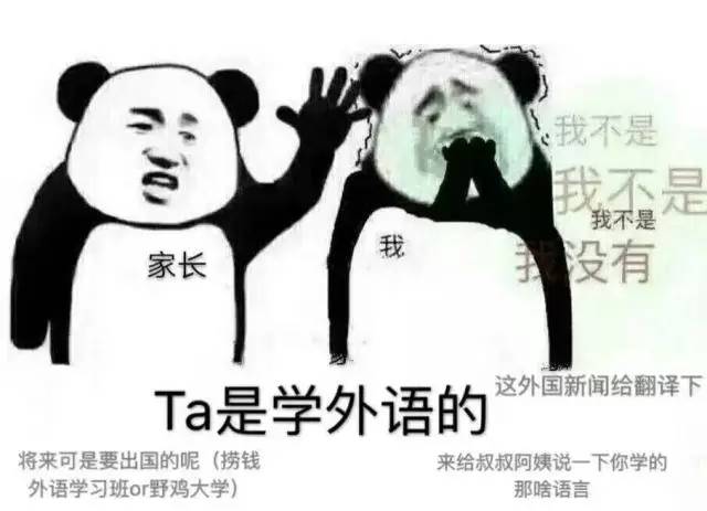 我不是我不是我不是家长我没有Ta是学外语的这外国新闻给翻译下将来可是要出国的呢(捞钱来给叔叔阿姨说一下你学的外语学习班or野鸡大学)那啥语言