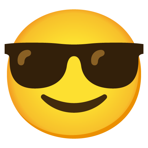 Smiling face with sunglasses
