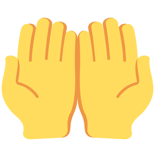 Palms up together