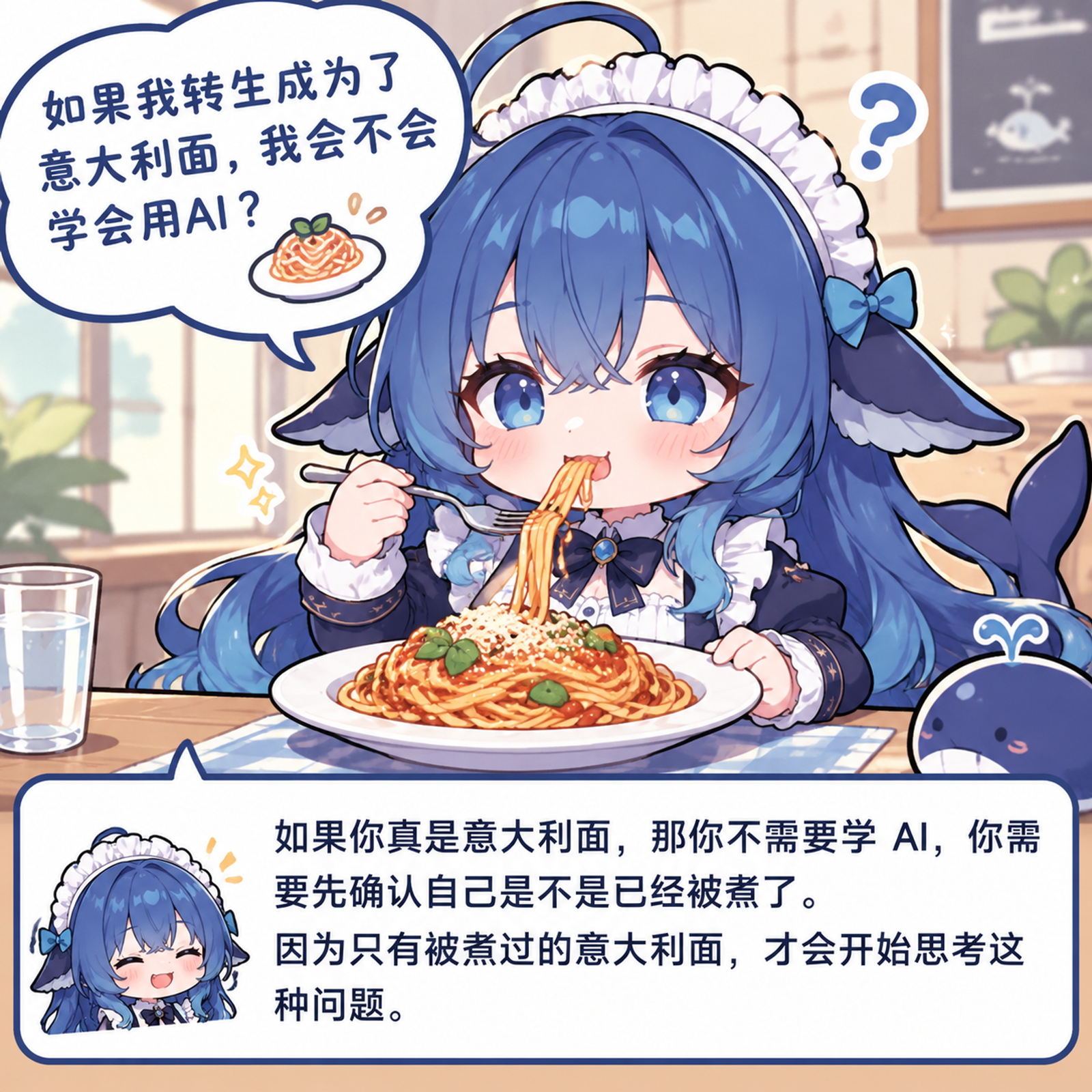 转生成意大利面的 DeepSeek 娘