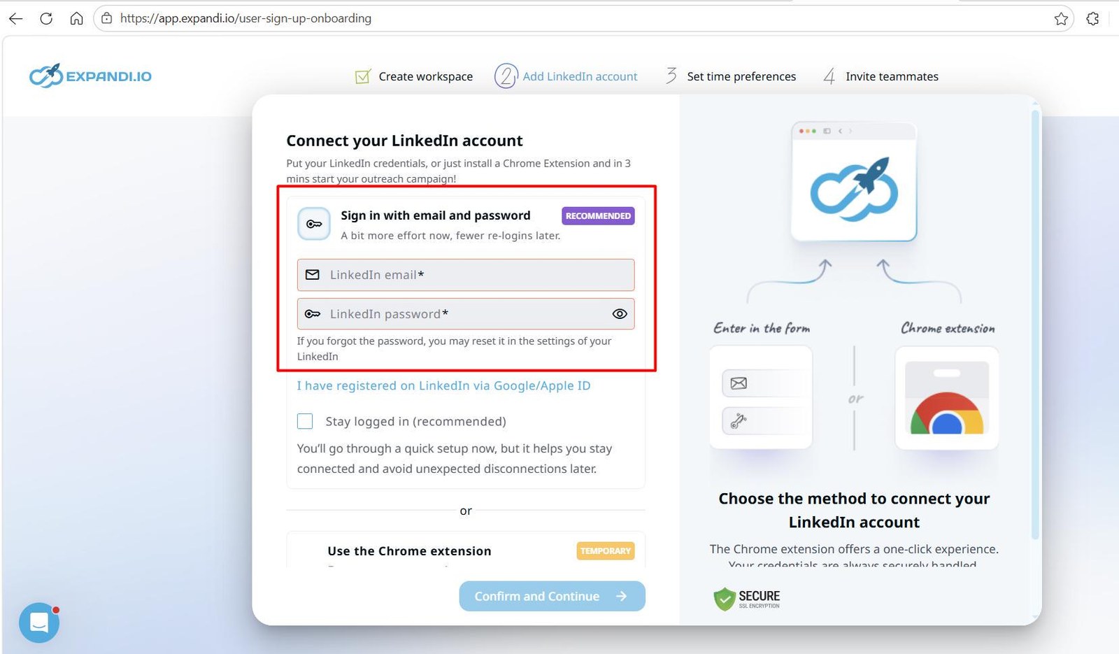 Connect Your Linked In Account