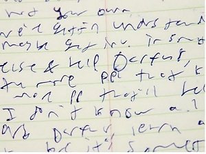 sloppy handwriting