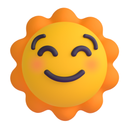 Sun with face
