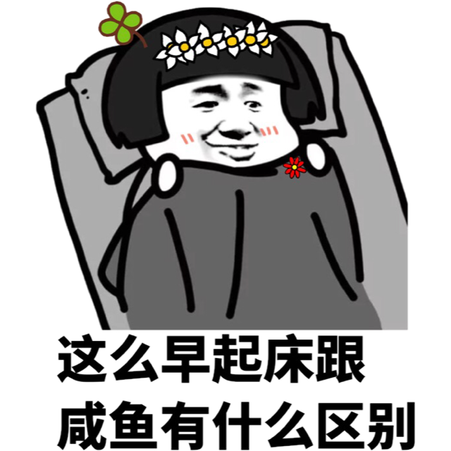这么早就起床跟咸鱼有什么区别 ?