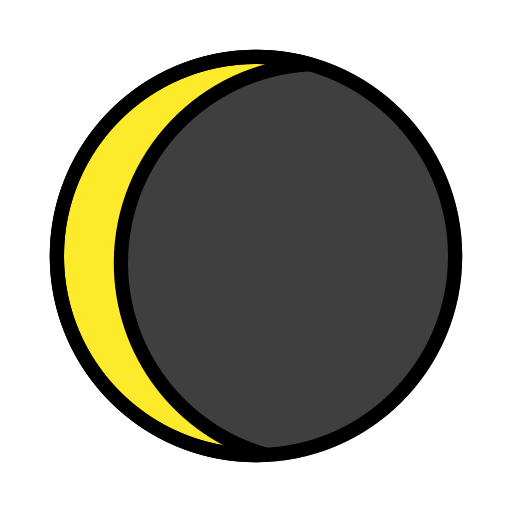 Waning crescent moon