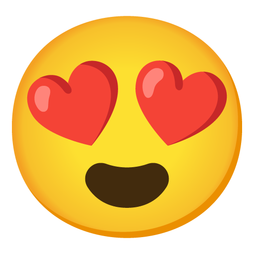 Smiling face with heart-eyes