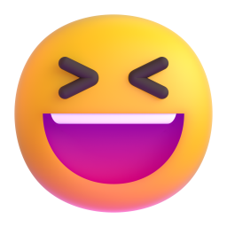 Grinning squinting face