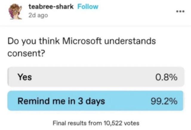 Do You Think Microsoft Understands Consent?
