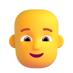 Person: bald