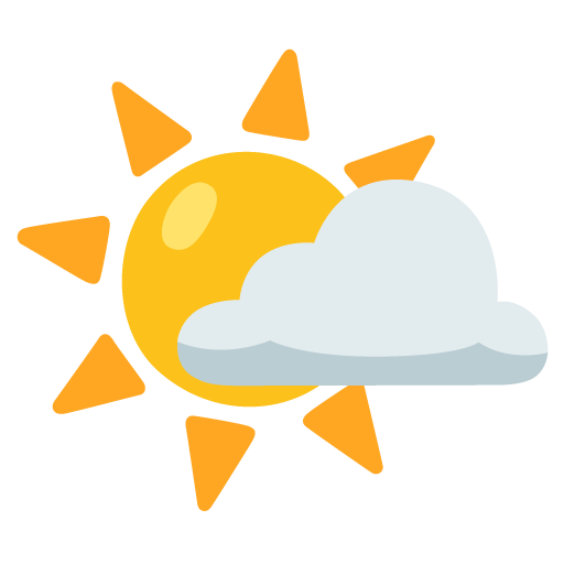 Sun behind small cloud