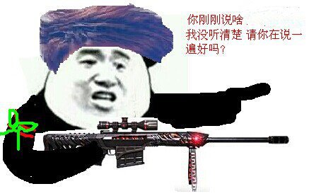 持枪:你刚刚说啥?不好意思我没听清楚 你再说一遍好吗