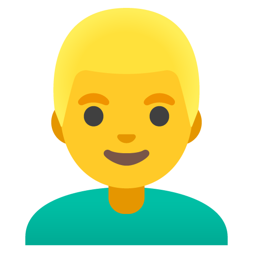 Man: blond hair