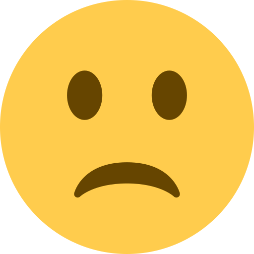 Slightly frowning face