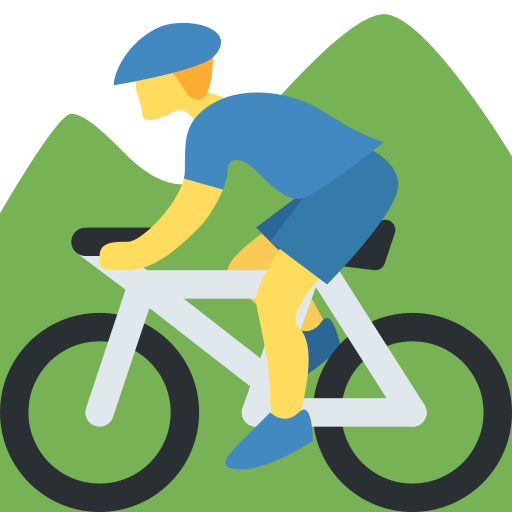 Man mountain biking