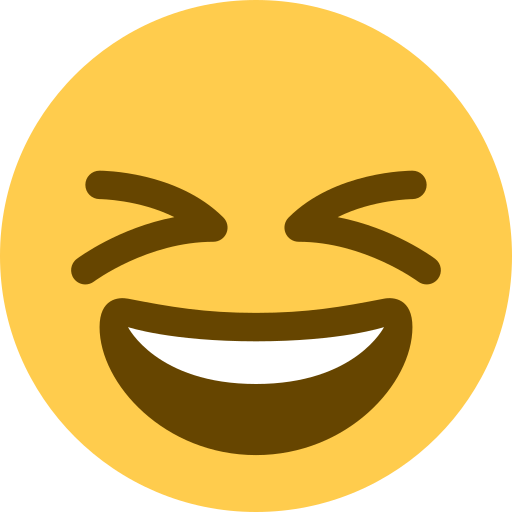 Grinning squinting face