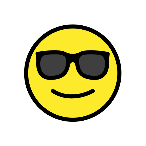 Smiling face with sunglasses