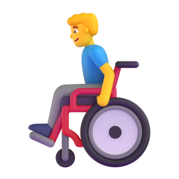 Man in manual wheelchair