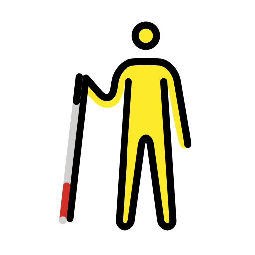 Man with white cane