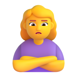 Woman pouting