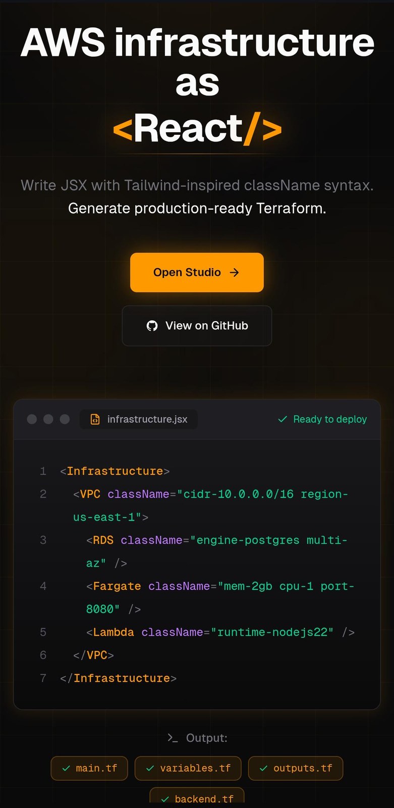 Infra As React