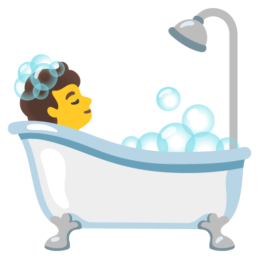 Person taking bath